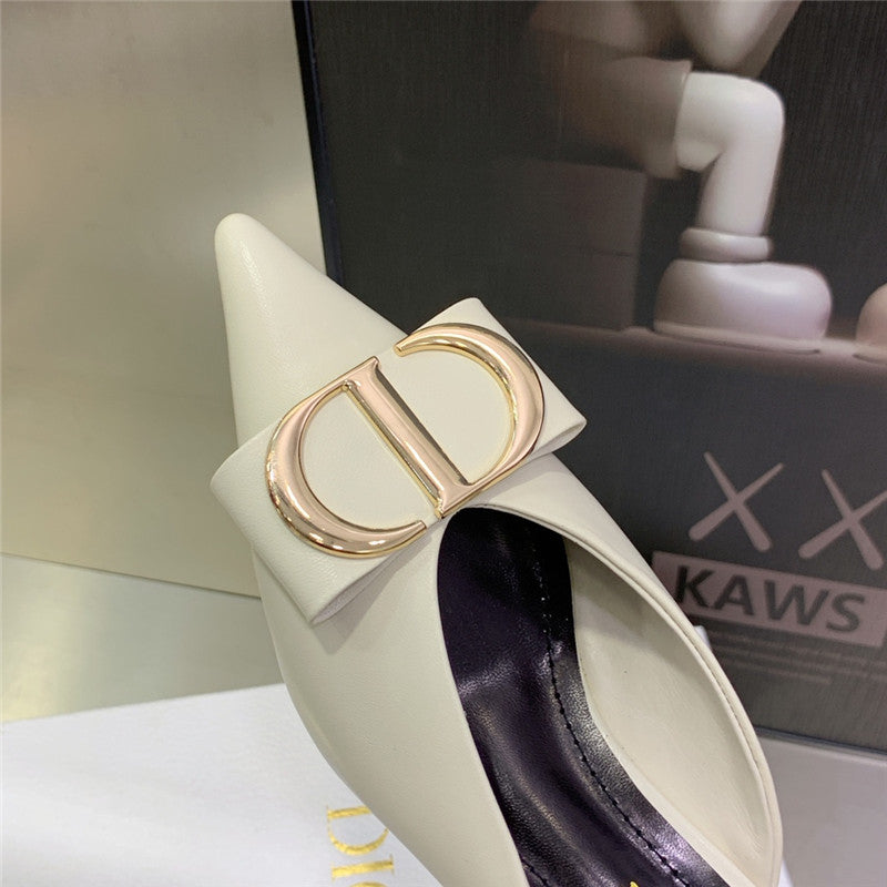 High Quality Luxury Dior Spring And Summer New Jelly-Colored Pointed Mules – Style 88294 product detail