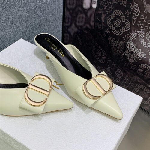 High Quality Luxury Dior Spring And Summer New Jelly-Colored Pointed Mules – Style 88294 product detail