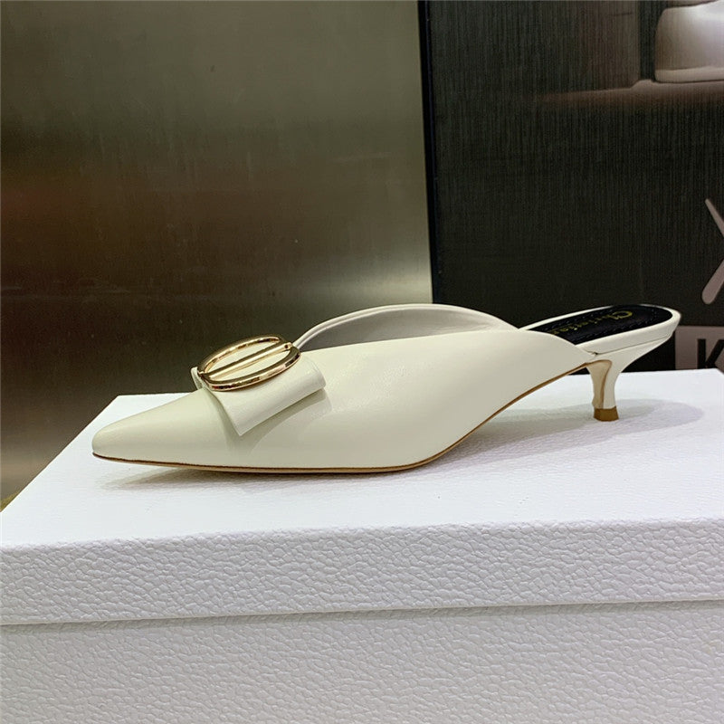 High Quality Luxury Dior Spring And Summer New Jelly-Colored Pointed Mules – Style 88294 product detail