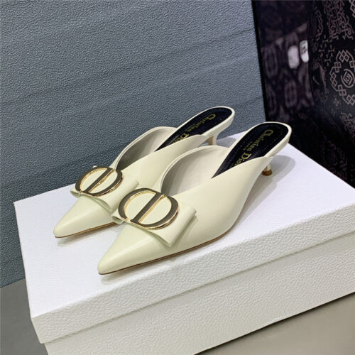 High Quality Luxury Dior Spring And Summer New Jelly-Colored Pointed Mules – Style 88294