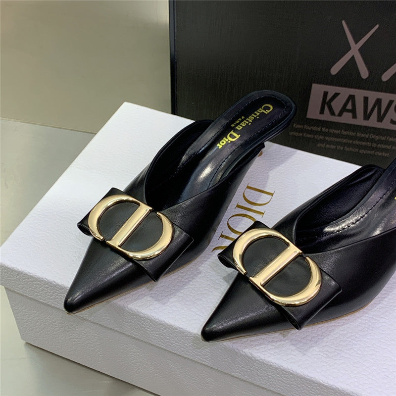 High Quality Luxury Dior Spring And Summer New Jelly-Colored Pointed Mules – Style 98470 product detail