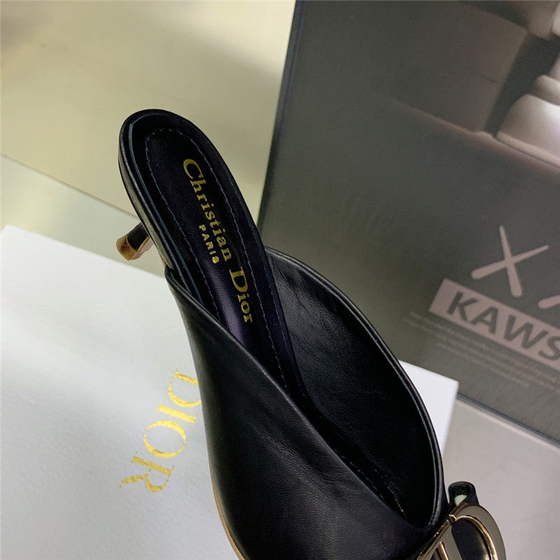 High Quality Luxury Dior Spring And Summer New Jelly-Colored Pointed Mules – Style 98470 product detail