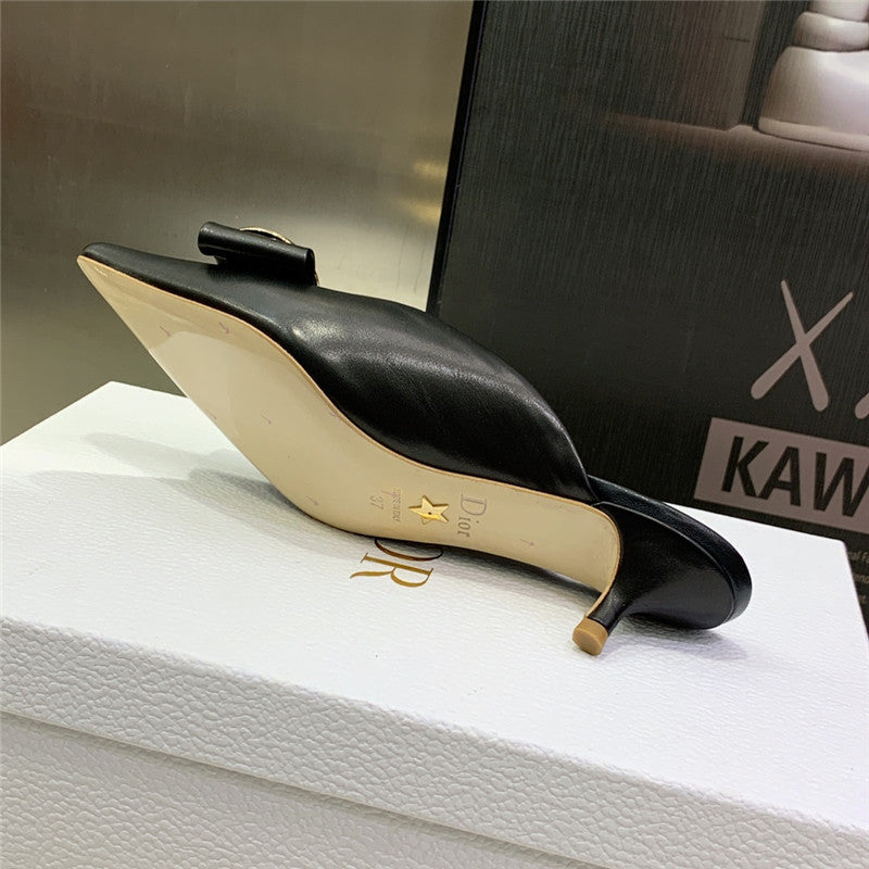 High Quality Luxury Dior Spring And Summer New Jelly-Colored Pointed Mules – Style 98470 product detail