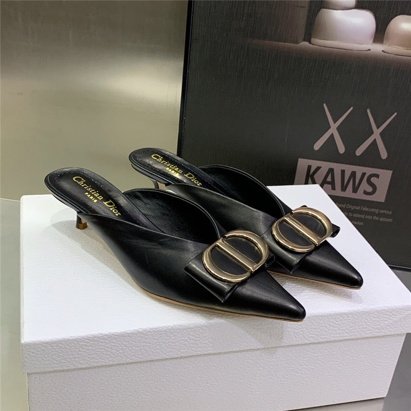 High Quality Luxury Dior Spring And Summer New Jelly-Colored Pointed Mules – Style 98470 product detail