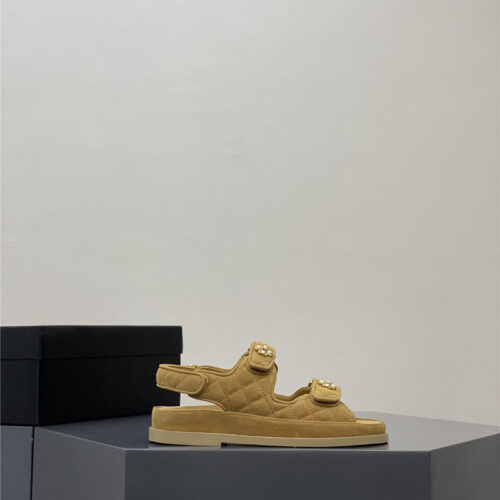 High Quality Luxury Chanel Pearl Buckle Velcro Sandals – Sizes 35–41 product detail