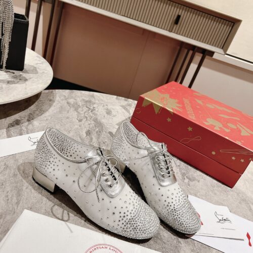 High Quality Luxury Christian Louboutin Mesh Leather Shoes