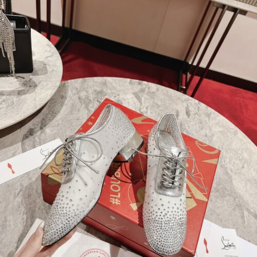 High Quality Luxury Christian Louboutin Mesh Leather Shoes product detail