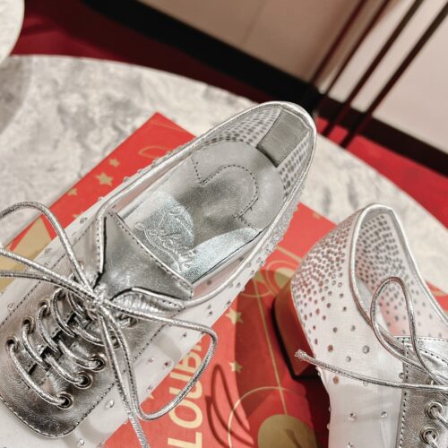 High Quality Luxury Christian Louboutin Mesh Leather Shoes product detail