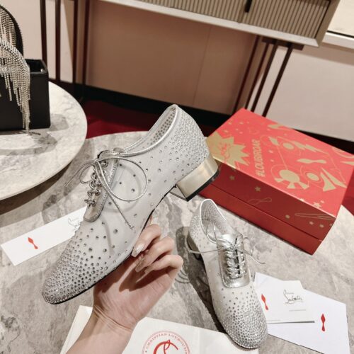 High Quality Luxury Christian Louboutin Mesh Leather Shoes product detail