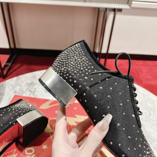 High Quality Luxury Christian Louboutin Mesh Leather Shoes – Style 24212 product detail