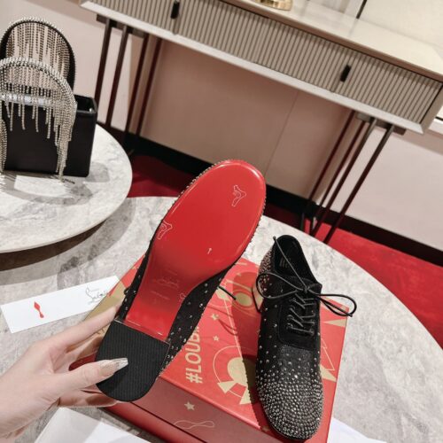 High Quality Luxury Christian Louboutin Mesh Leather Shoes – Style 24212 product detail