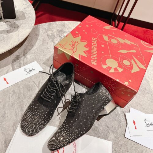 High Quality Luxury Christian Louboutin Mesh Leather Shoes – Style 24212 alternate view