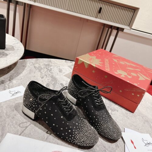 High Quality Luxury Christian Louboutin Mesh Leather Shoes – Style 24212