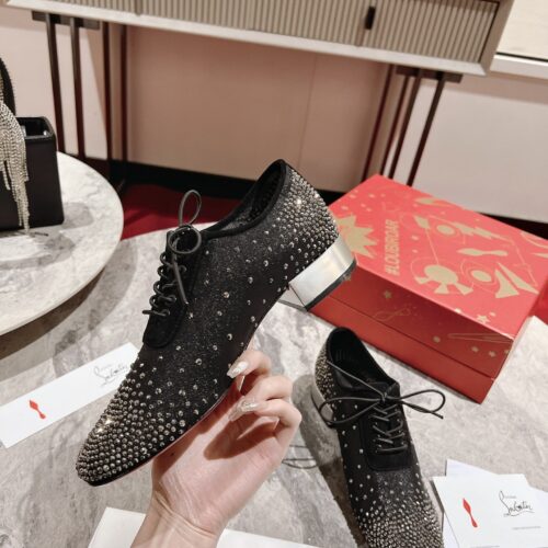 High Quality Luxury Christian Louboutin Mesh Leather Shoes – Style 24212 product detail