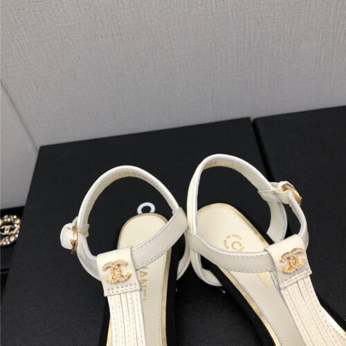 High Quality Luxury Chanel New C Buckle Rhinestone High Heels – Style 33635 product detail