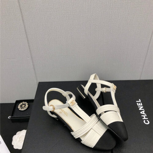 High Quality Luxury Chanel New C Buckle Rhinestone High Heels – Style 33635 product detail