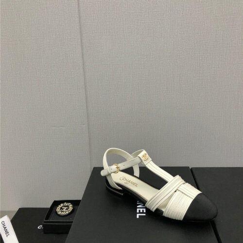 High Quality Luxury Chanel New C Buckle Rhinestone High Heels – Style 33635 product detail