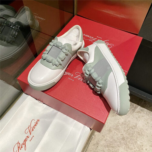 High Quality Luxury Roger Vivier Full Leather Diamond Buckle Tassel Loafers – Style 15700 product detail