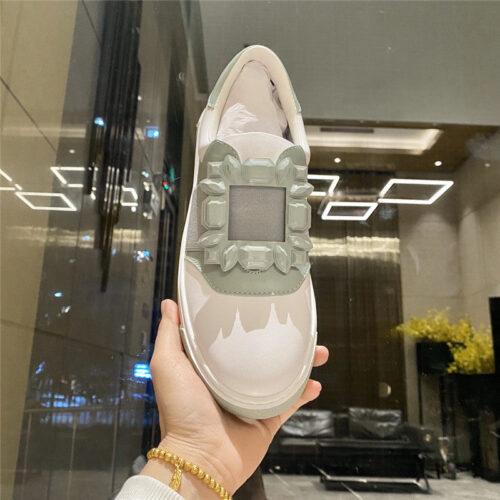High Quality Luxury Roger Vivier Full Leather Diamond Buckle Tassel Loafers – Style 15700 product detail