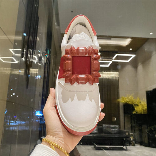 High Quality Luxury Roger Vivier Full Leather Diamond Buckle Tassel Loafers product detail