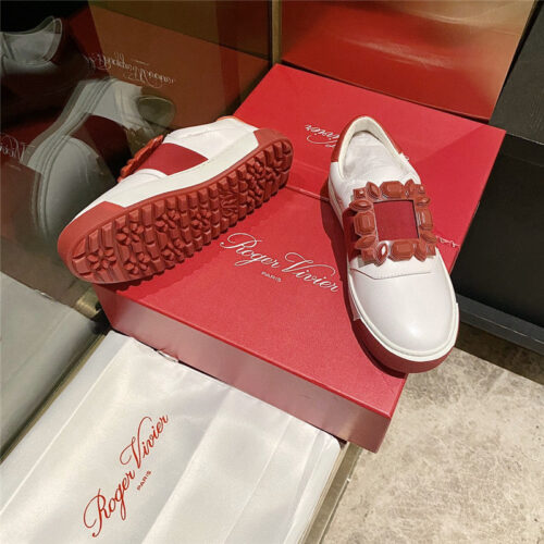 High Quality Luxury Roger Vivier Full Leather Diamond Buckle Tassel Loafers product detail