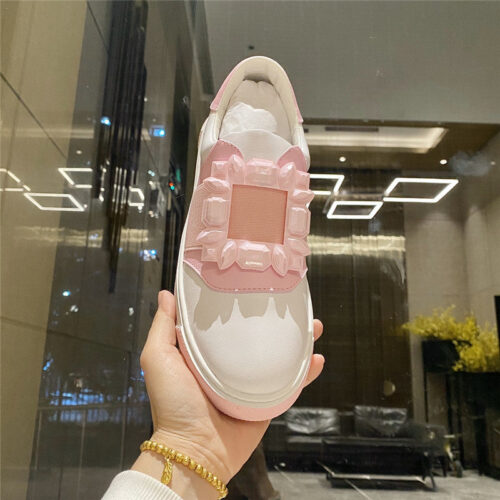 High Quality Luxury Roger Vivier Full Leather Diamond Buckle Tassel Loafers – Style 48468 product detail