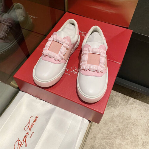 High Quality Luxury Roger Vivier Full Leather Diamond Buckle Tassel Loafers – Style 48468 product detail