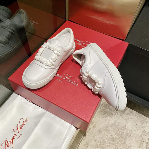 High Quality Luxury Roger Vivier Full Leather Diamond Buckle Tassel Loafers – Style 81236 product detail