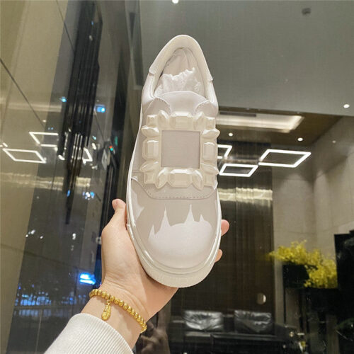 High Quality Luxury Roger Vivier Full Leather Diamond Buckle Tassel Loafers – Style 81236 product detail
