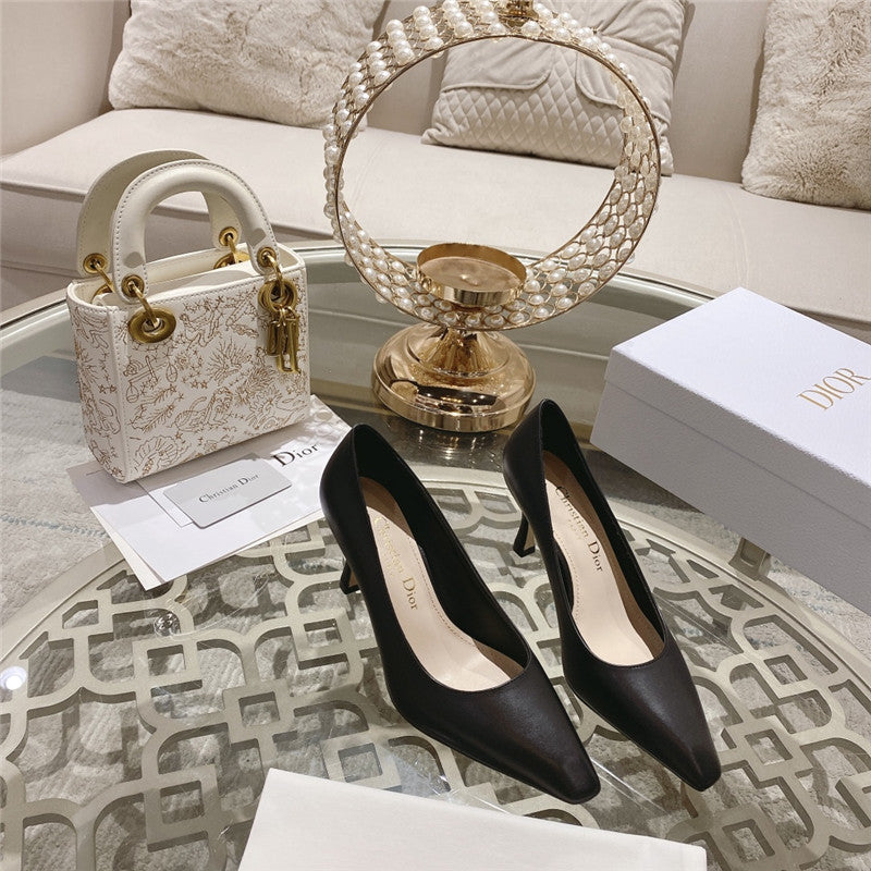 High Quality Luxury Dior Spring And Summer Classic Retro High Heel Shoes