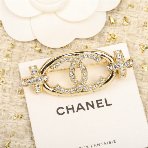 High Quality Luxury Chanel Double C Cross Brooch product detail