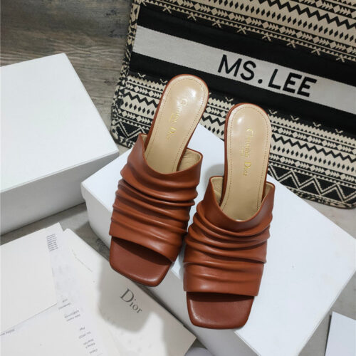 High Quality Luxury Dior Leather High Heel Sandals – Style 70214 product detail