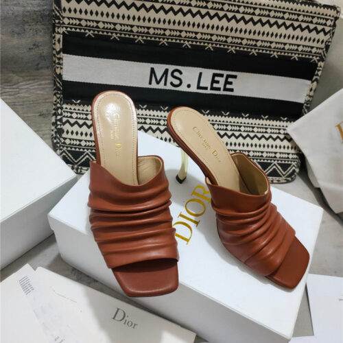 High Quality Luxury Dior Leather High Heel Sandals – Style 70214 product detail