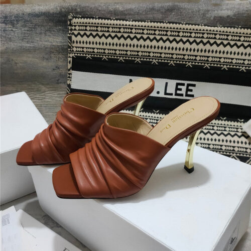High Quality Luxury Dior Leather High Heel Sandals – Style 70214