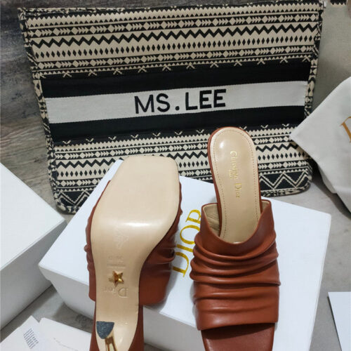 High Quality Luxury Dior Leather High Heel Sandals – Style 70214 product detail