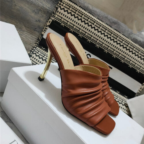 High Quality Luxury Dior Leather High Heel Sandals – Style 70214 product detail