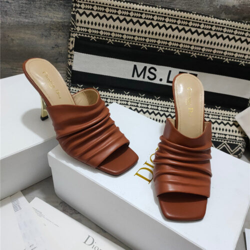 High Quality Luxury Dior Leather High Heel Sandals – Style 70214 alternate view