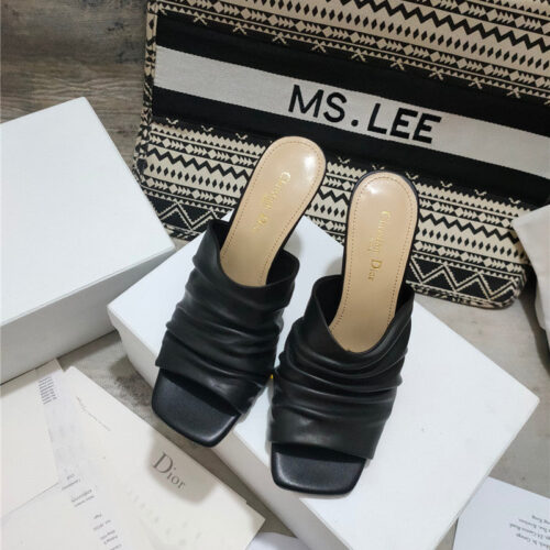 High Quality Luxury Dior Leather High Heel Sandals product detail