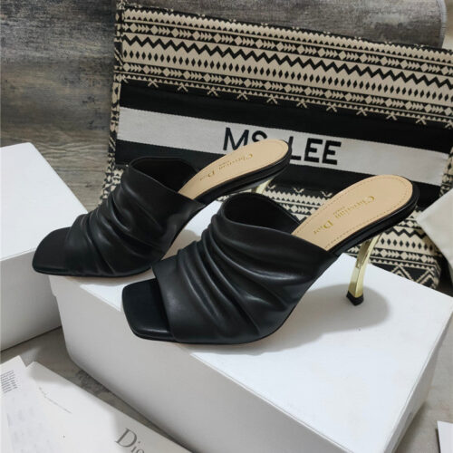 High Quality Luxury Dior Leather High Heel Sandals alternate view