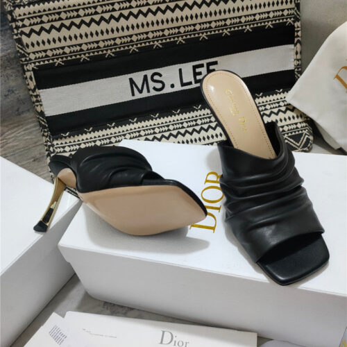High Quality Luxury Dior Leather High Heel Sandals product detail