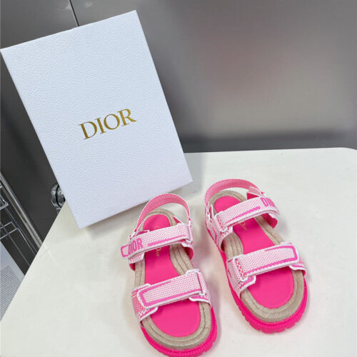 High Quality Luxury Dior Latest Velcro Hemp Rope Sandals – Style 79910 product detail