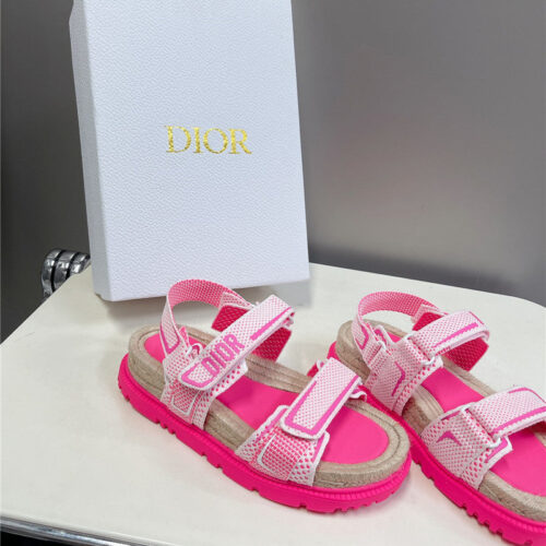 High Quality Luxury Dior Latest Velcro Hemp Rope Sandals – Style 79910 product detail
