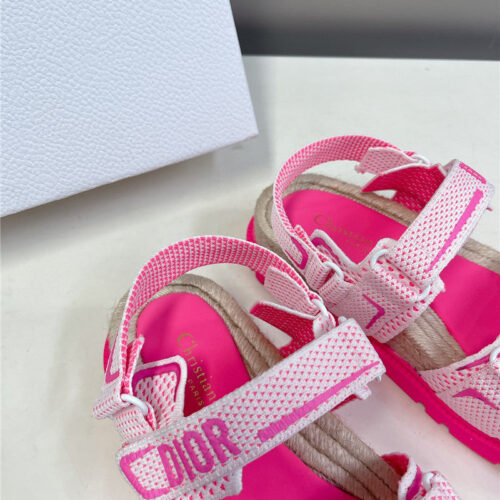High Quality Luxury Dior Latest Velcro Hemp Rope Sandals – Style 79910 product detail