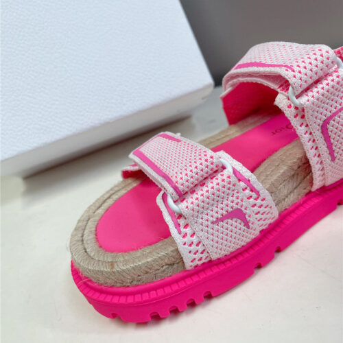 High Quality Luxury Dior Latest Velcro Hemp Rope Sandals – Style 79910 product detail