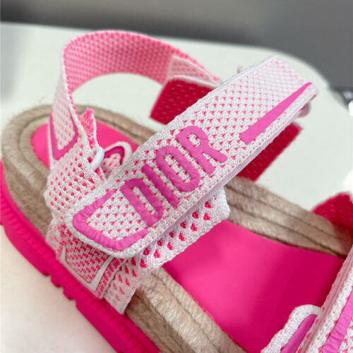 High Quality Luxury Dior Latest Velcro Hemp Rope Sandals – Style 79910 product detail