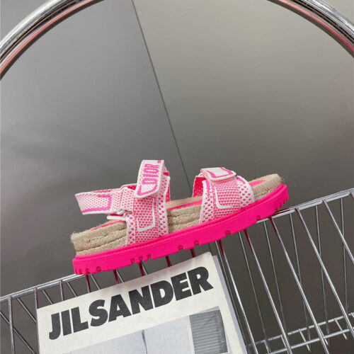 High Quality Luxury Dior Latest Velcro Hemp Rope Sandals – Style 79910 product detail