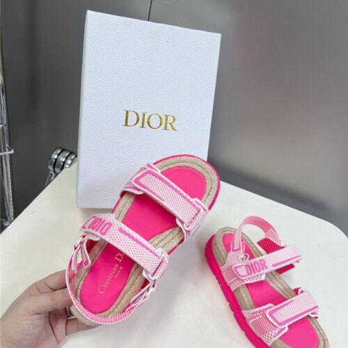 High Quality Luxury Dior Latest Velcro Hemp Rope Sandals – Style 79910 alternate view