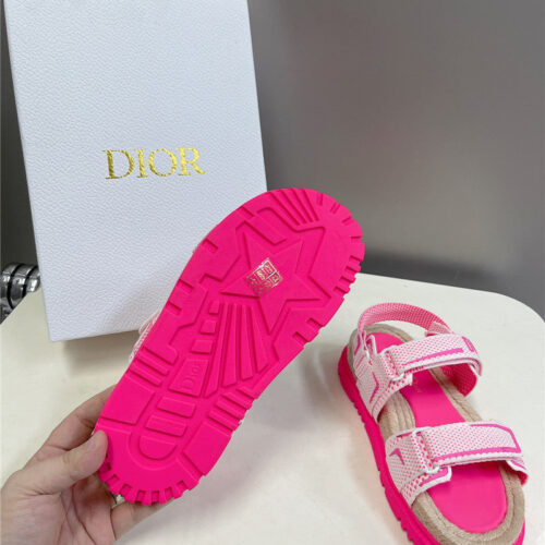 High Quality Luxury Dior Latest Velcro Hemp Rope Sandals – Style 79910 product detail