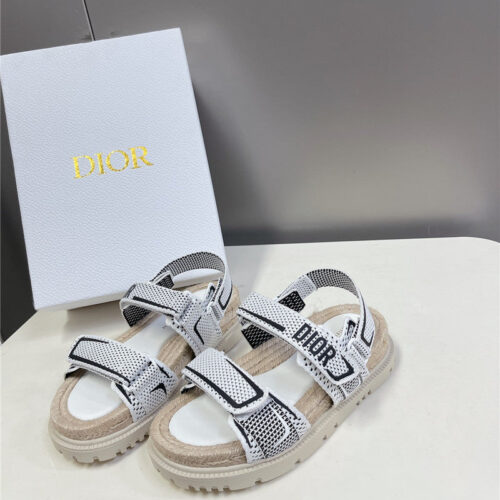 High Quality Luxury Dior Latest Velcro Hemp Rope Sandals – Style 26790