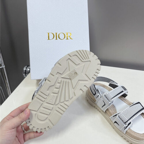 High Quality Luxury Dior Latest Velcro Hemp Rope Sandals – Style 26790 product detail